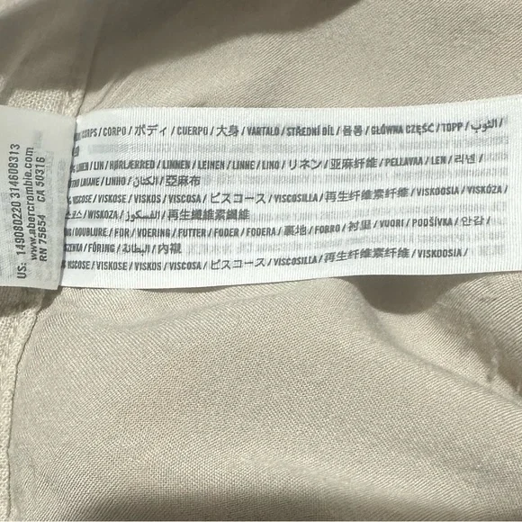 Abercrombie & Fitch Light Tan linen blend Shorts - Picture 4 of 6